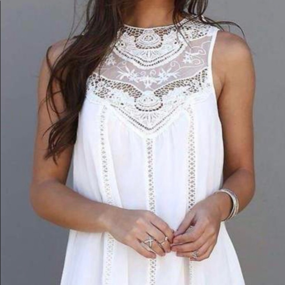 White embroidered dress
